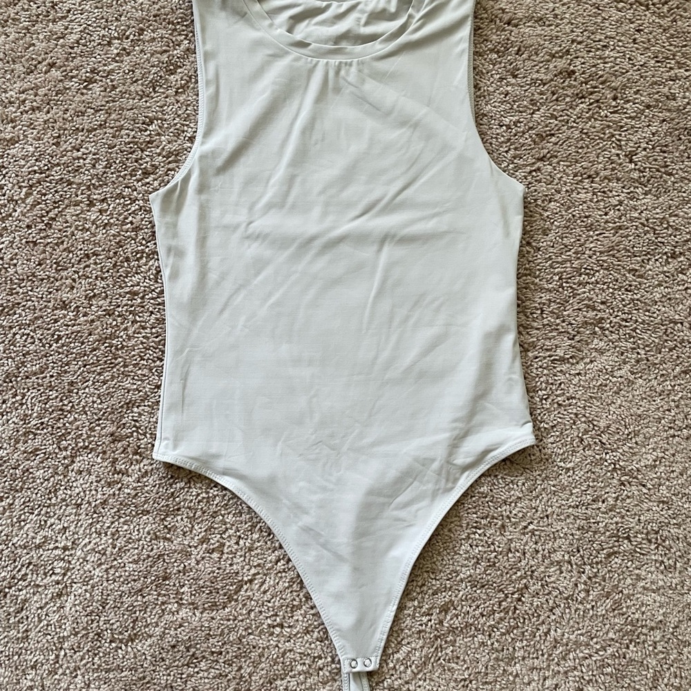 Vitality White Bodysuit Top
